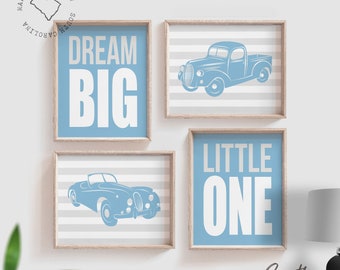 Vintage Car and Truck Prints: Baby Boy Nursery Decor