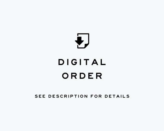 Custom Digital Order for ONE set