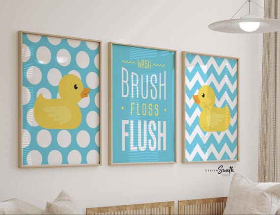 Boys rubber duckie bathroom, duck bathroom, rubber duckies decor, baby boy bathroom wall decor, baby blue bathroom, baby shower gift duckie