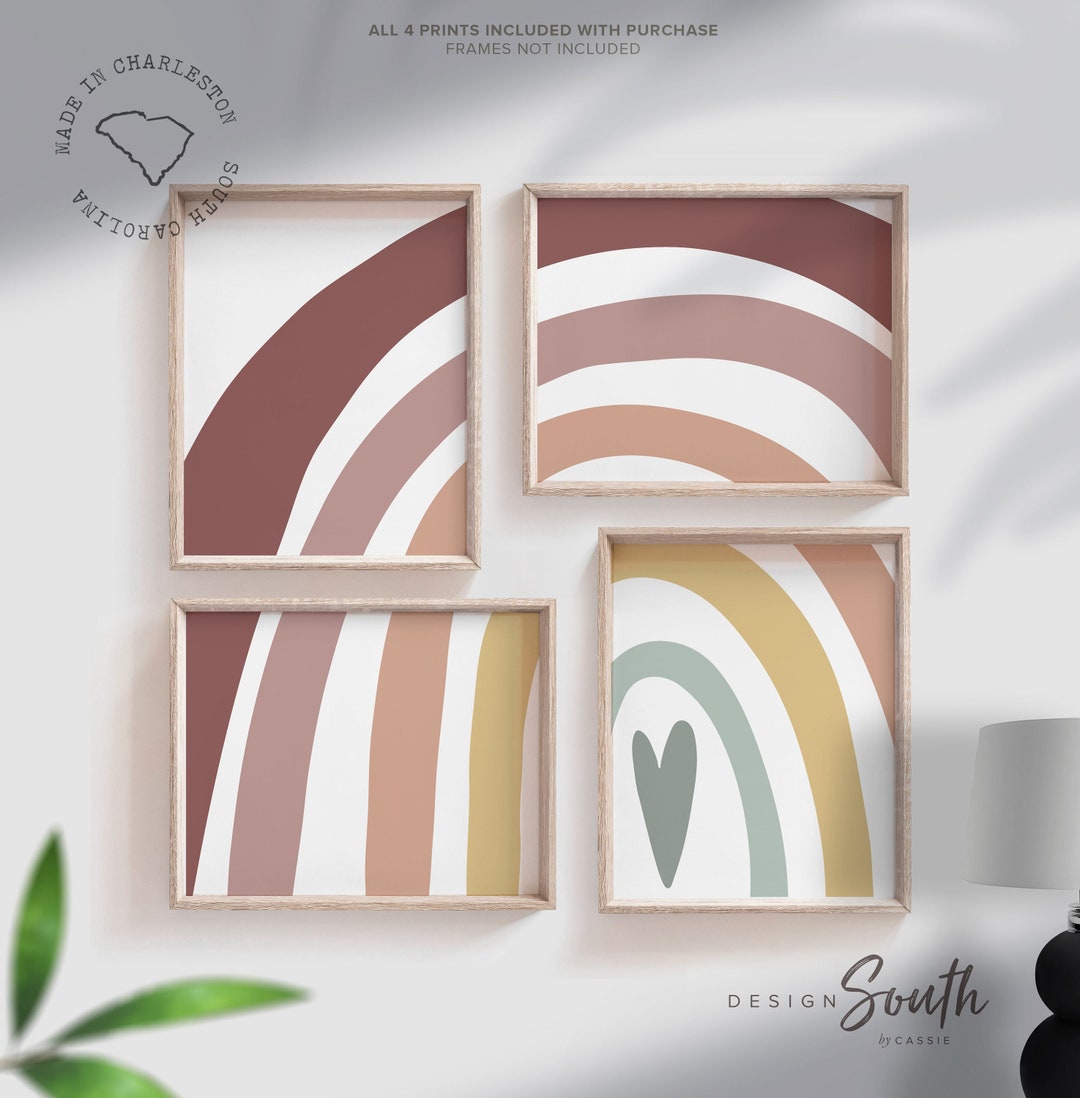 Rainbow Nursery Decor Prints: Gender Neutral Wall Art - Etsy