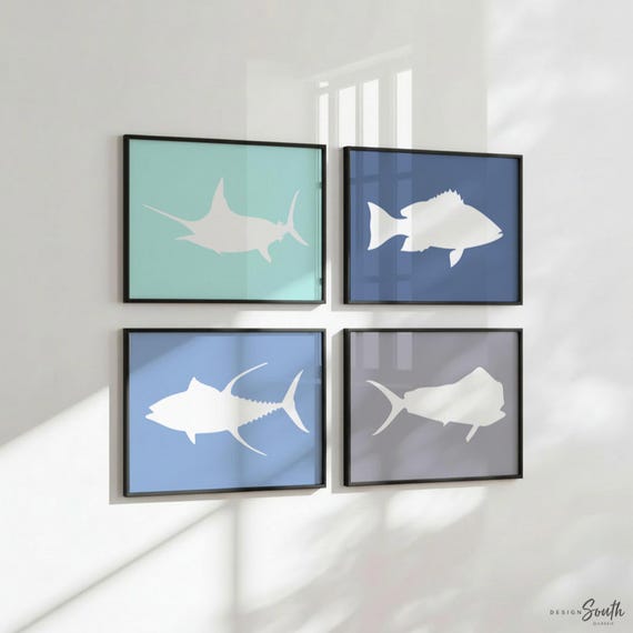 Ocean Fish Nursery Decor: Marlin, Tuna, Dorado Art Prints