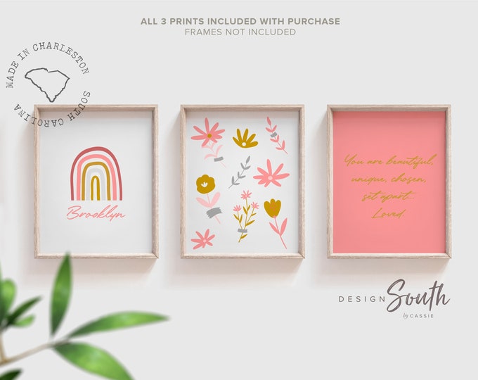 Printable Nursery Wall Art Set of 6 Poster Baby Girl Boy Room Decor ...