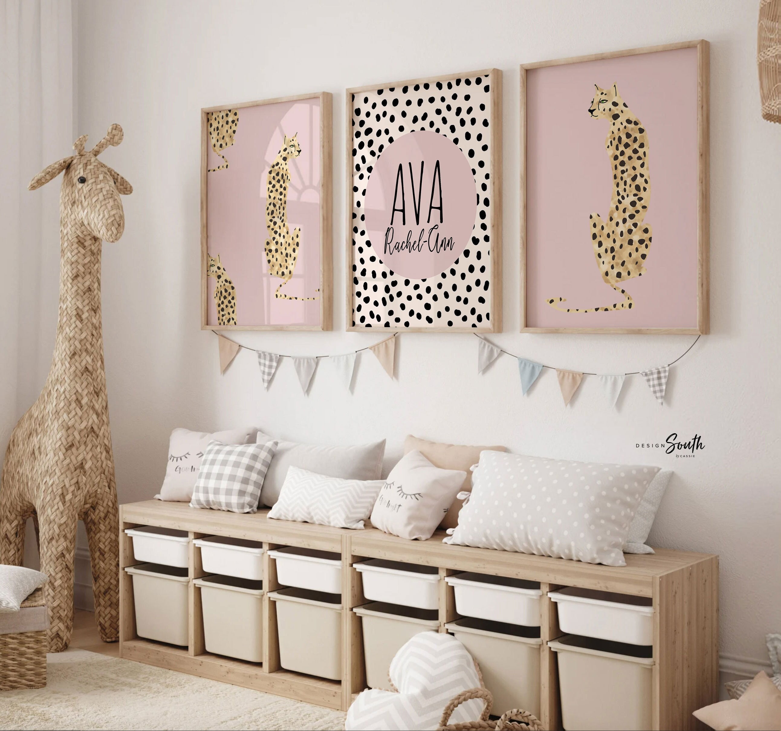 Sparkly Pink Leopard Print Decor For Teen Girls Table Lamp