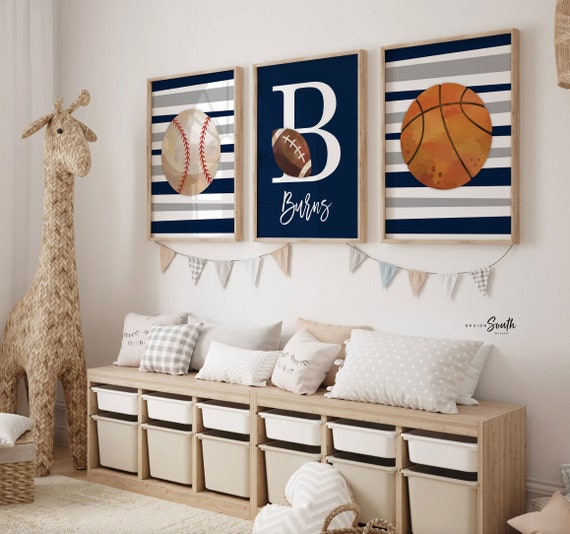 Sports wall decor for nursery sales
