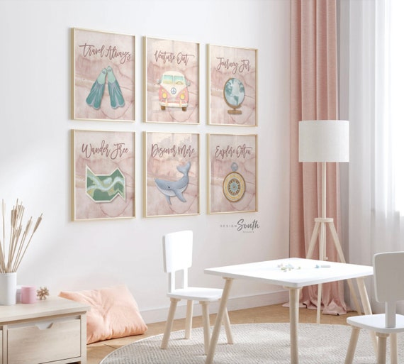 Travel nursery art, travel nursery decor, bedroom kids travel themed, travel-inspired nursery, baby room travel theme, global baby artwork