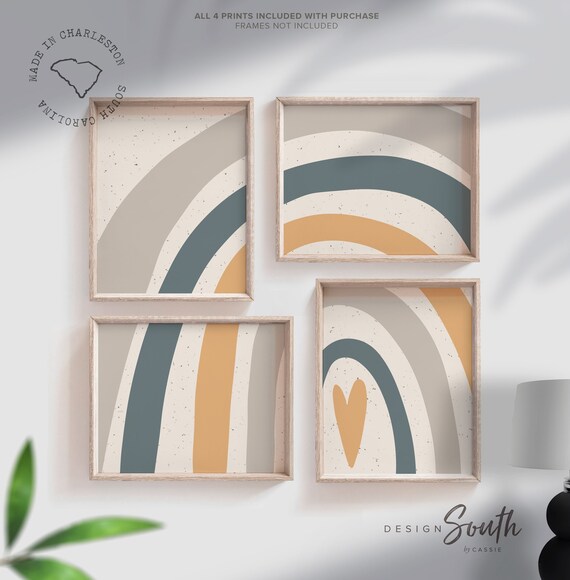 Boho nursery, gender neutral trendy chic nursery decor ideas, modern baby girl or baby boy room, natural nursery art, bohemian style nursery