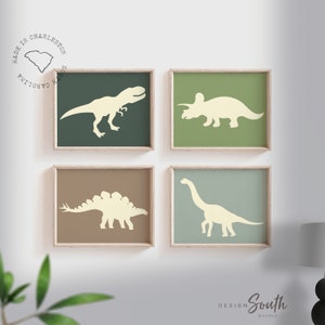 Boys Dinosaur Bedroom Wall Art, Dinosaur Decor for Boys, Boys Dinosaur ...
