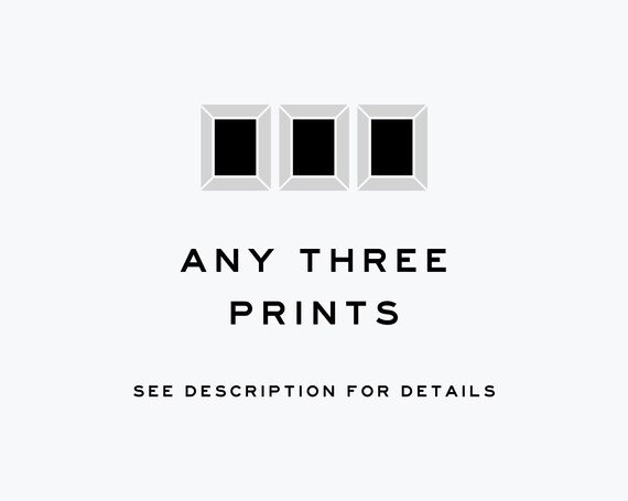 Any three prints, design south, nursery prints, bedroom prints, bathroom prints, children, adults