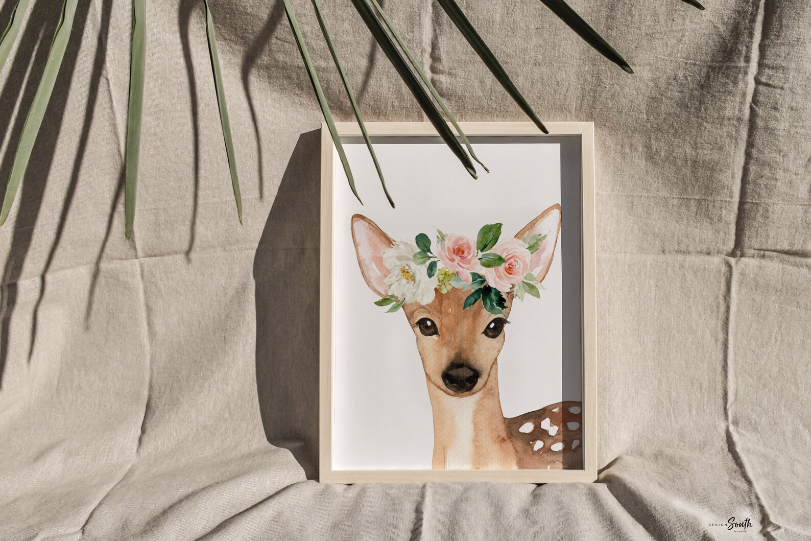 Blush Pink Fawn Nursery Art Prints: Baby Girl Woodland Decor - Etsy