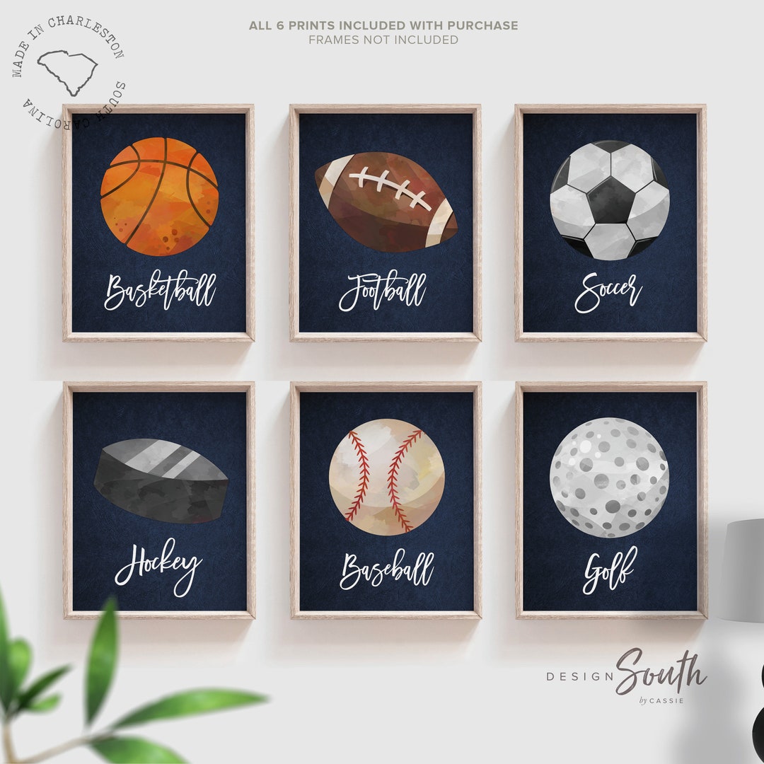 Sports Home Decor Sports Posters Boys Room Sports Wall Art Etsy