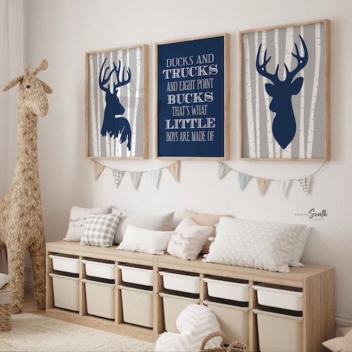 Deer Nursery Decor Boys Nursery Decor Ducks and Trucks and Etsy