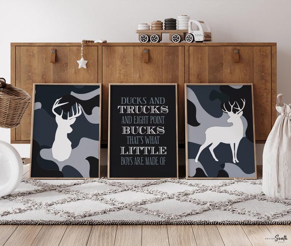 Hunting Nursery Prints: Deer, Ducks, Camouflage Decor