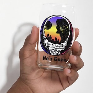 New Hampshire Pint Glas - Alter Mann vom Berg &quot;He&#39;s Gone&quot; - Dosenförmiges Glas