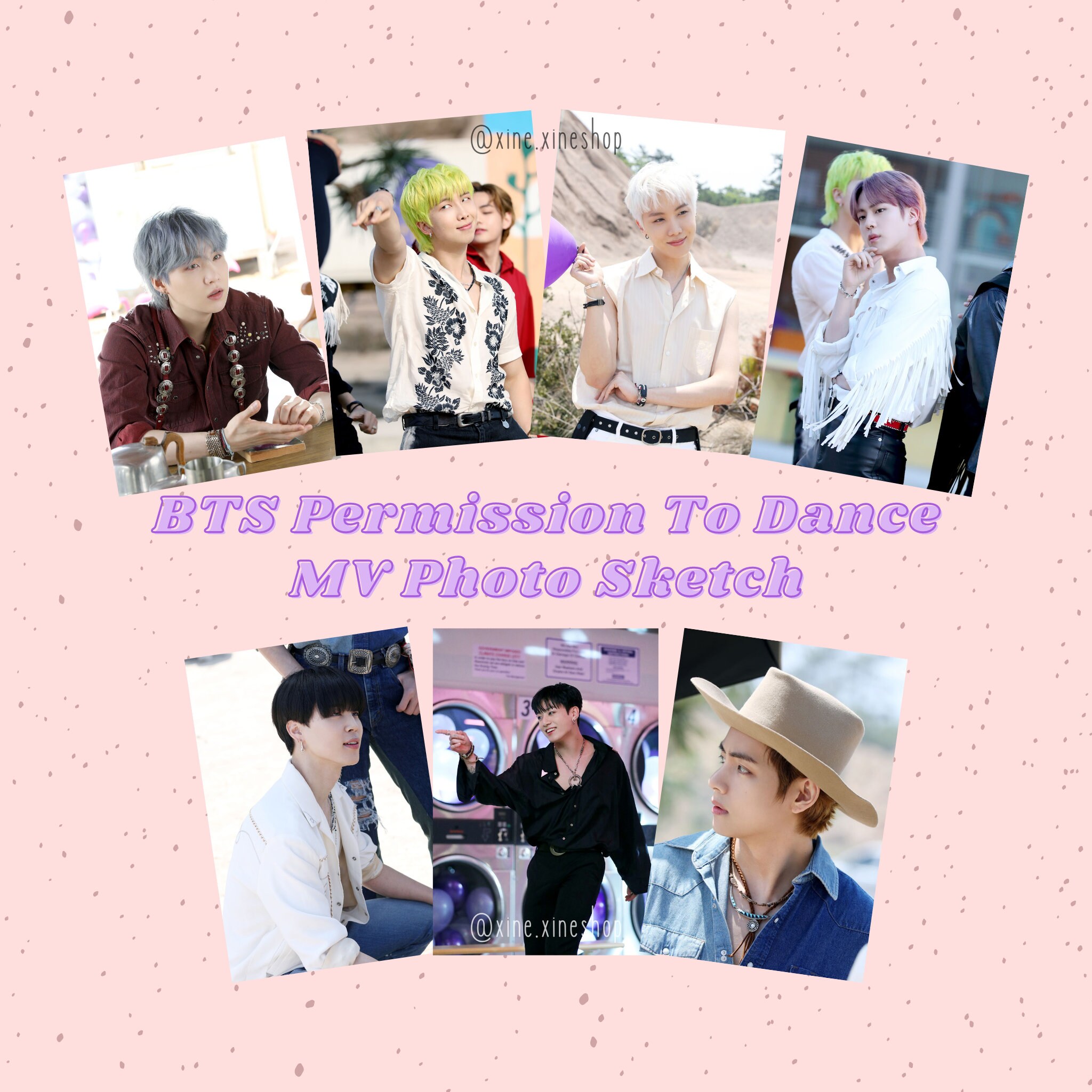 BTS Erlaubnis zum Tanzen MV Foto Skizze Fotokarten | Etsy