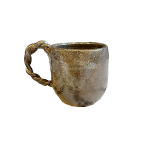 Handmade Ceramic Mug - Two Tone Coffee Mug - Rustic Stoneware