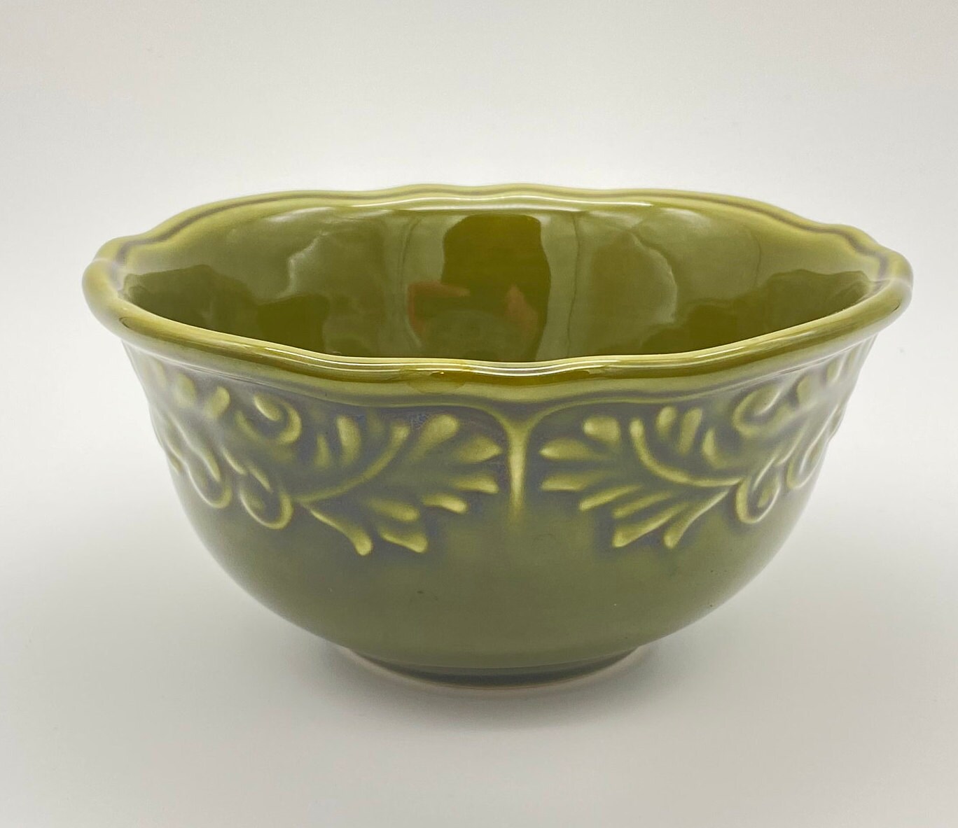 16piece JC Penney Amberly Dinnerware Set, Stoneware, Olive Green Etsy