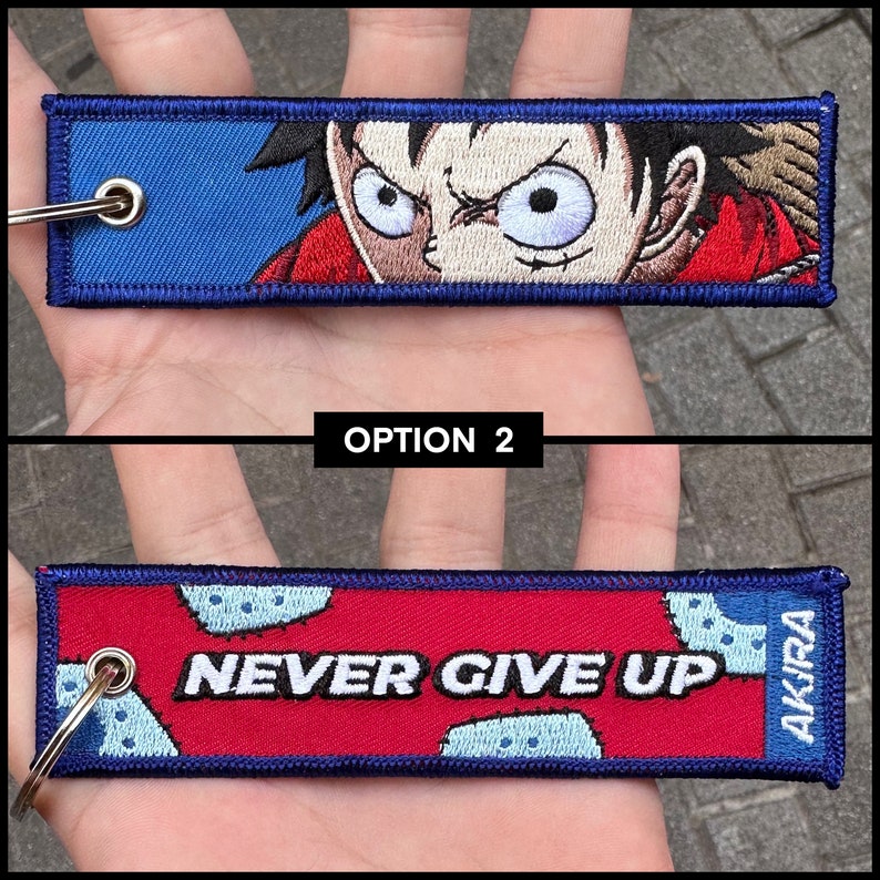 Embroidered Keytags Anime Keychain Etsy