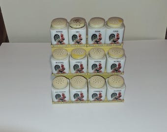 Vintage Rare Tipp City Spice Jar Set
