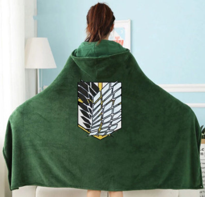 Attack On Titan Scout Regiment Hooded Blanket Comfy Aot Etsy UK
