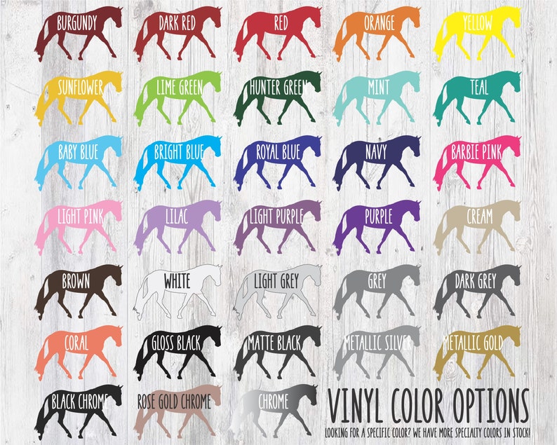 Equestrian Vinyl Decals Horse Window Decals Horse Decals Etsy