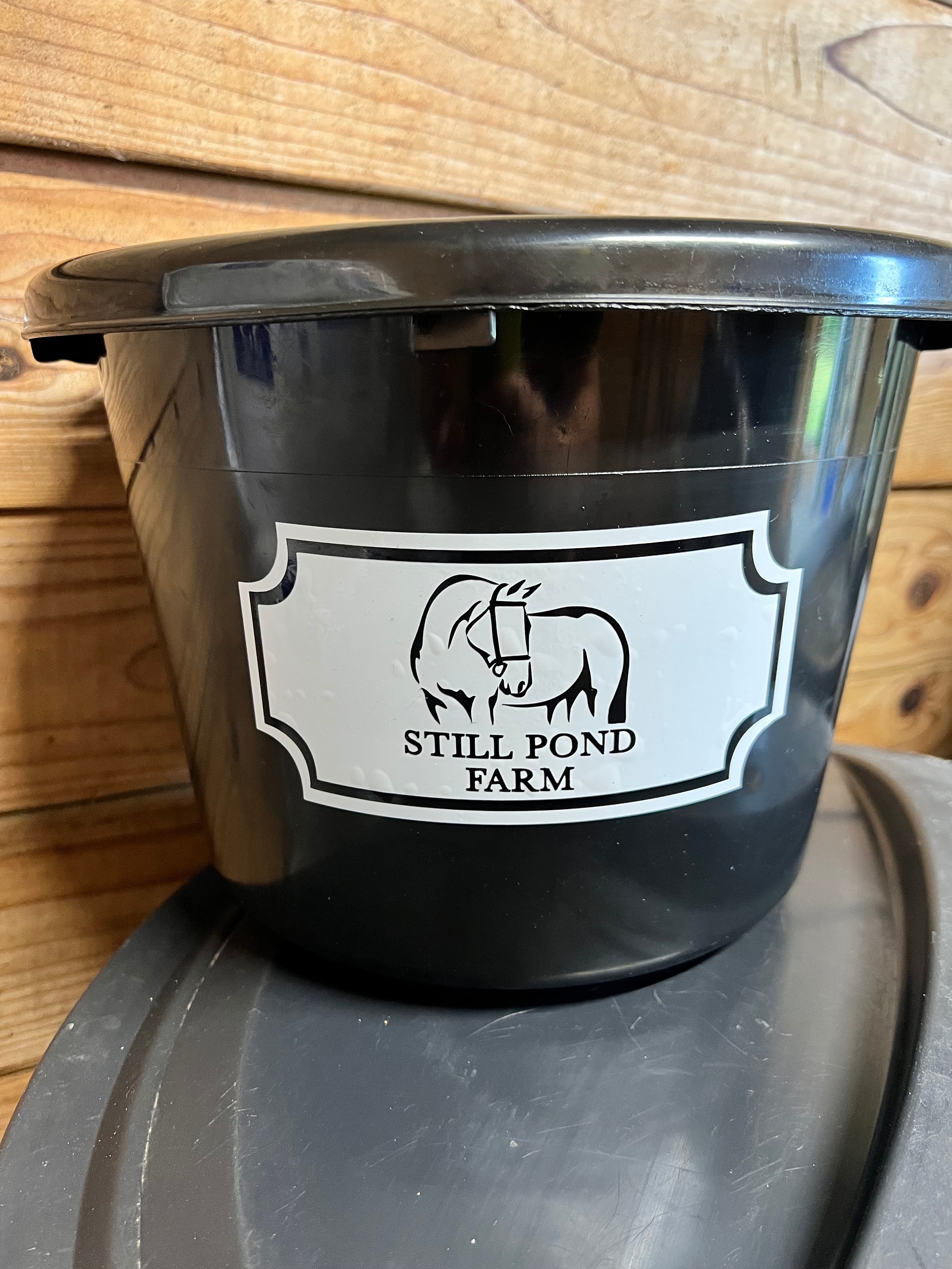 Custom Bucket Labels Custom Logo Decals: Horse Bucket Labels, Barn & Farm Vinyl Name Plate ...