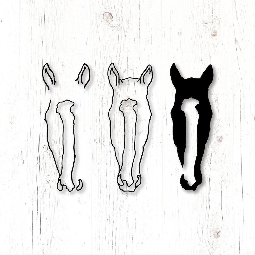 Custom Horse Head Line Art DESIGN Horse Head Line Art Tattoo Digital