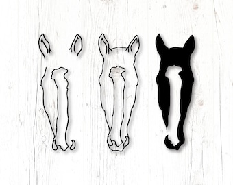 Custom Horse Head Line Art DESIGN | Horse Head Line Art Tattoo | Digital File | Horse Head Silhouette | Personalized Line Drawing