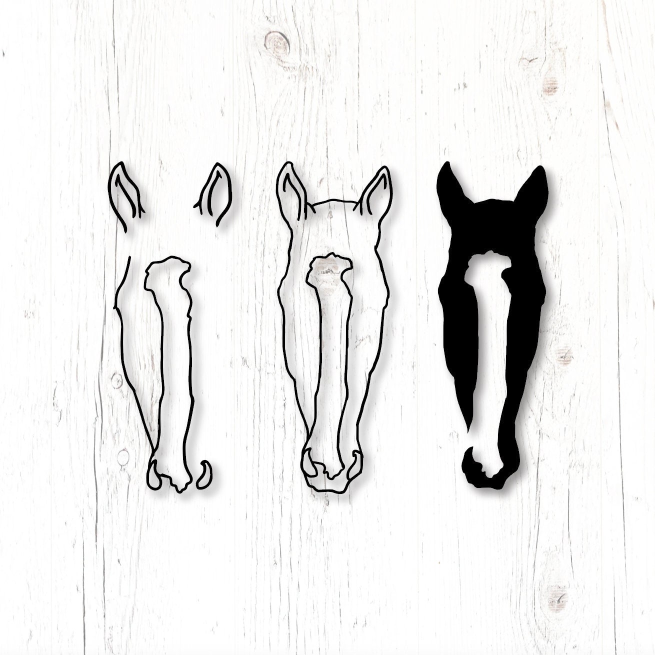 Horse Head Tattoo - Etsy, image size:1310x1310