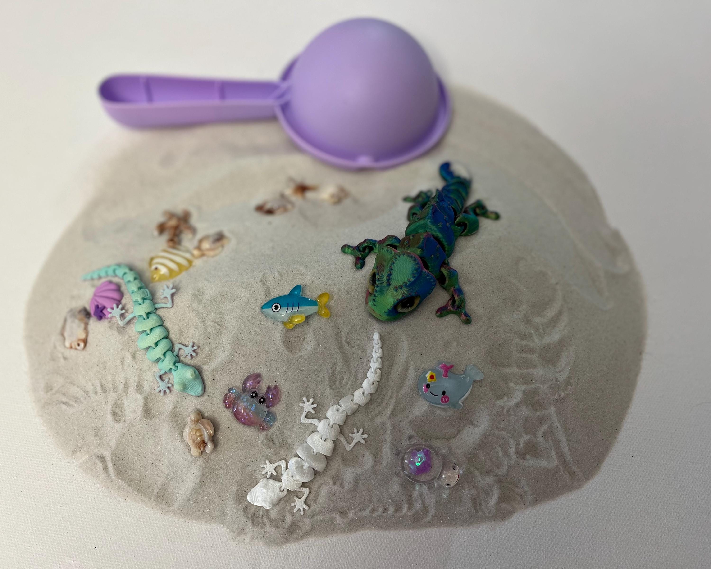Lizard Sensory Ocean Sensory Sand Kit, Sand — 25 Oz Lizards, Coral, Montessori Play - Etsy