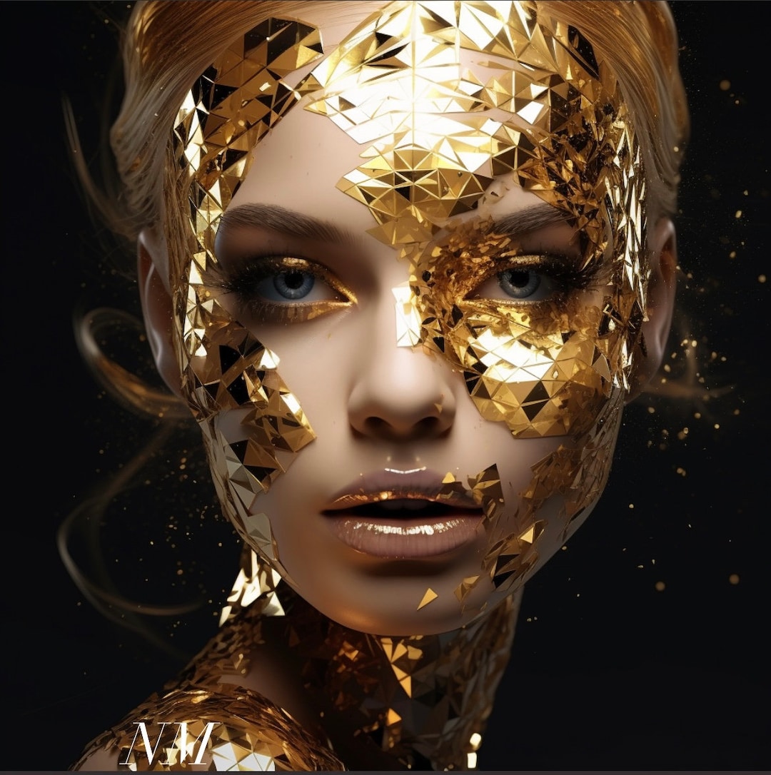 Woman Face Wall Art. ART Print. Painting for a Beauty Salon.print Home