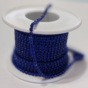 Saffierstrassketting: kristallen rand, kledingdecoratie