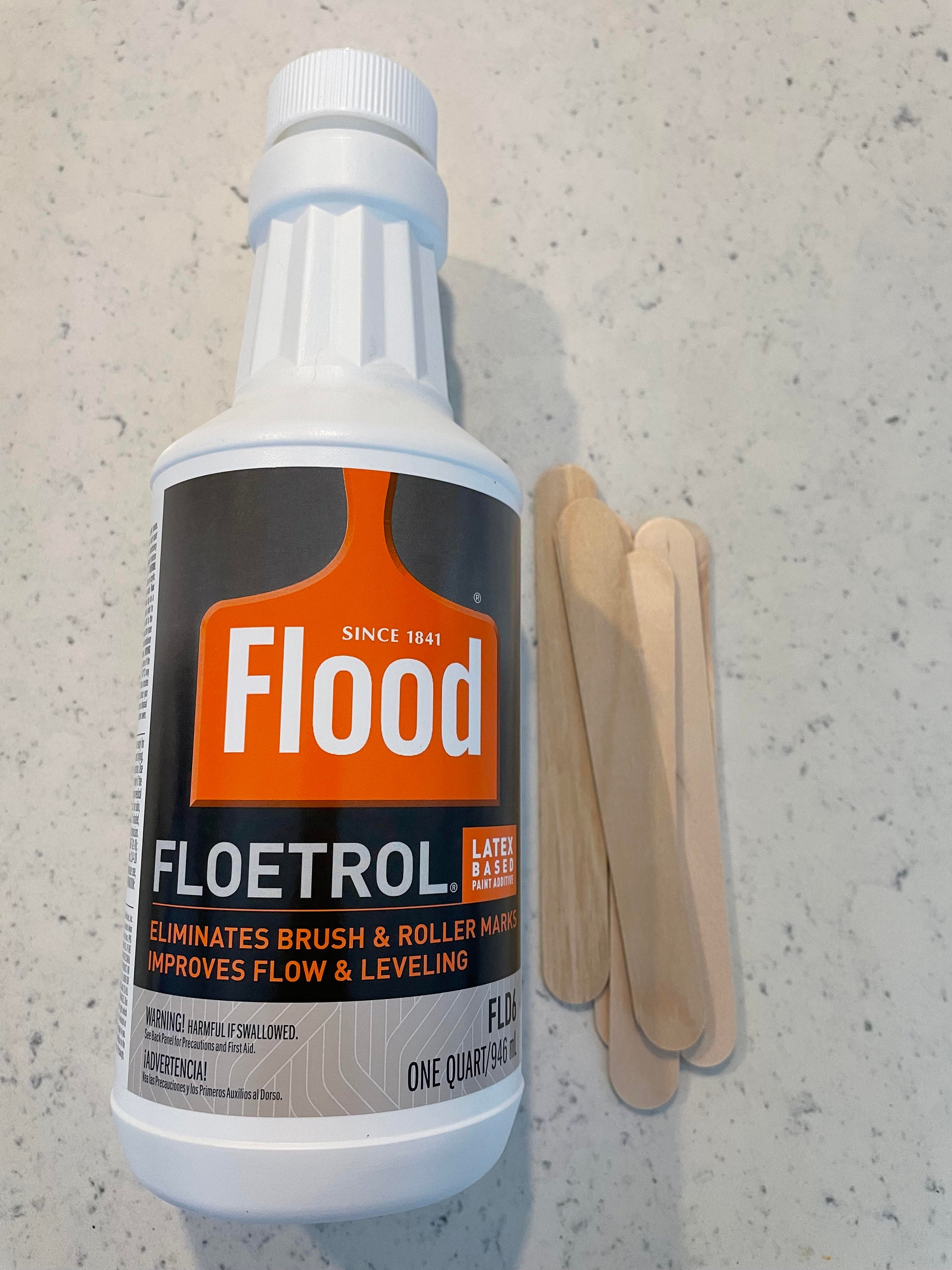 Floetrol Paint Additive Pouring Medium for Acrylic Paint 1-pack, 20 Pixis  Wood Mixing Sticks. Flood FLD6-04 Flood Floetrol Clear 