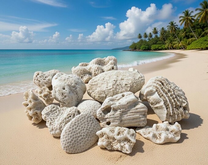 Florida Fossil Coral Rocks, Natural Ocean Decor, Coastal DIY Crafts - Etsy
