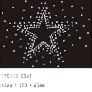 Set of 10 pcs Sparkling star made of rhinestones, iron on the finished gear, star, T-shirt decor and sweat shot