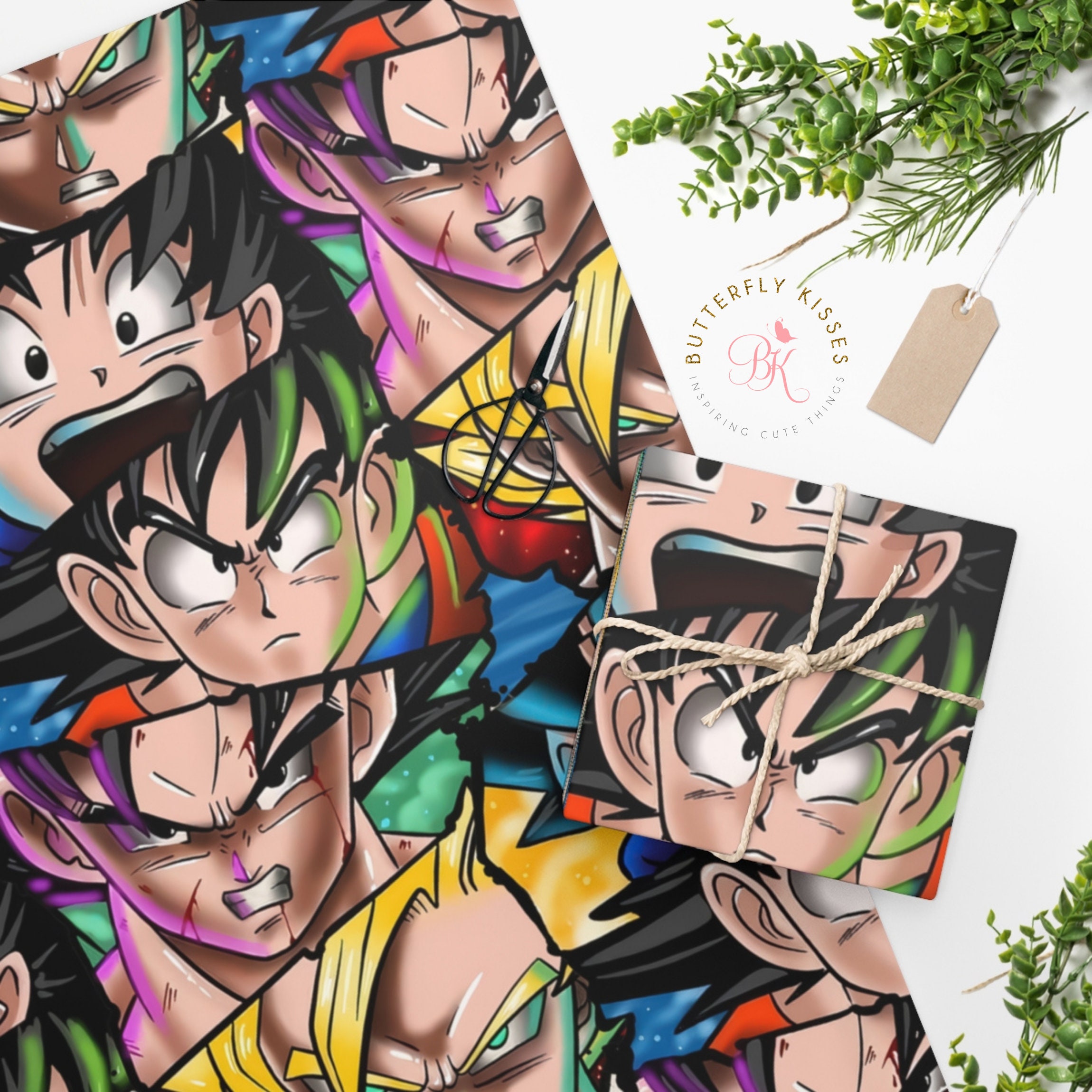 Dragon Ball Z-gohan-goku-wrapping Paper - Etsy Dragon Ball Z-gohan-goku-wrapping Paper - Etsy
