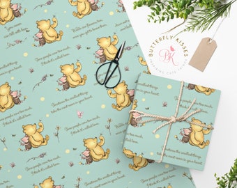 Classic Pooh Mint Wrapping Paper