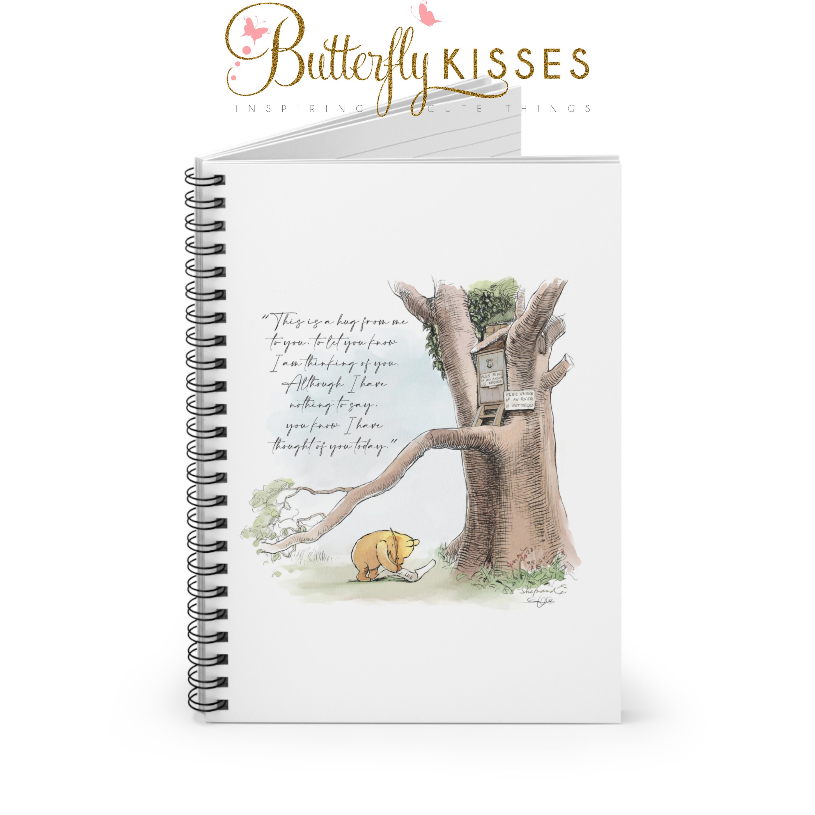Classic Winnie the Pooh Spiral Notebook - Rule Lined-journaling-diary ...