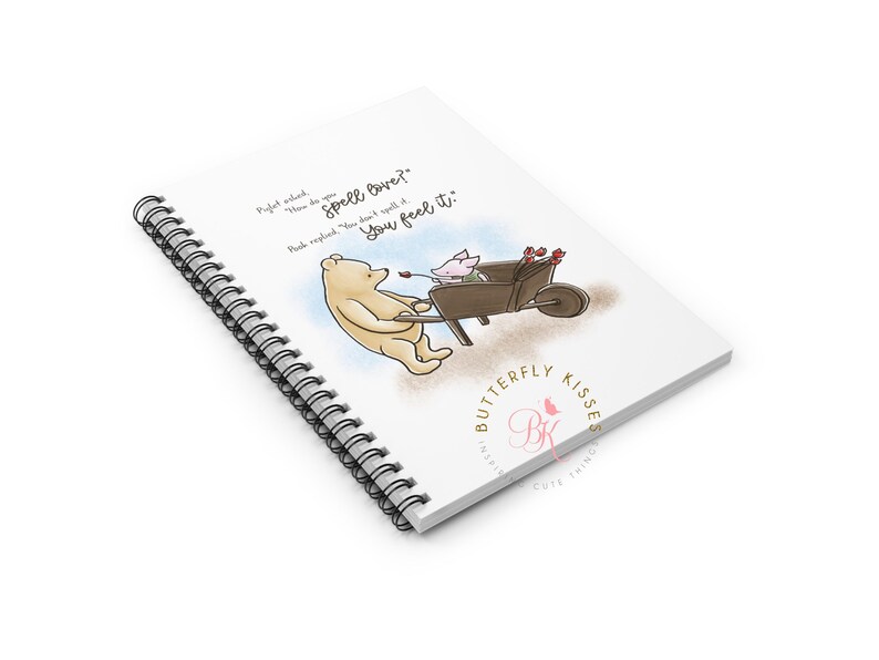 Classic Winnie the Pooh Spiral Notebook | Piglet Quote Journal | Ruled ...