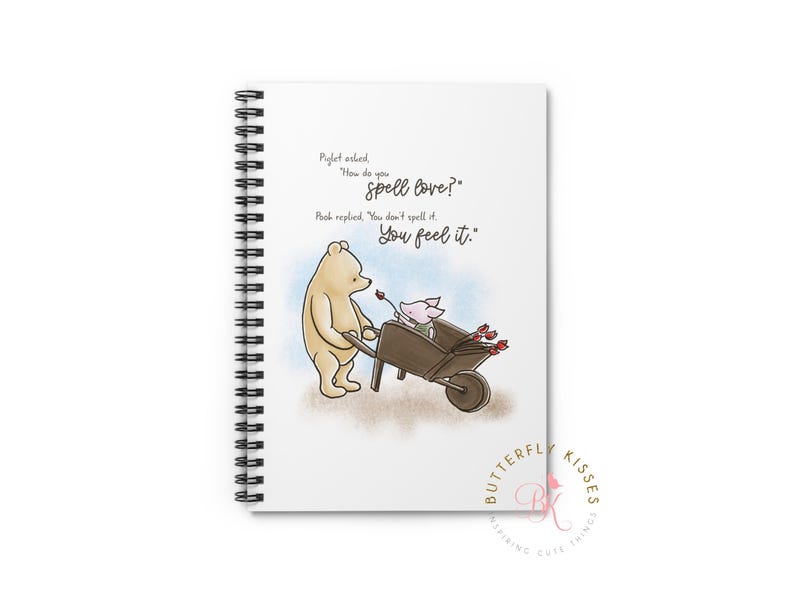 Classic Winnie the Pooh Spiral Notebook | Piglet Quote Journal | Ruled ...