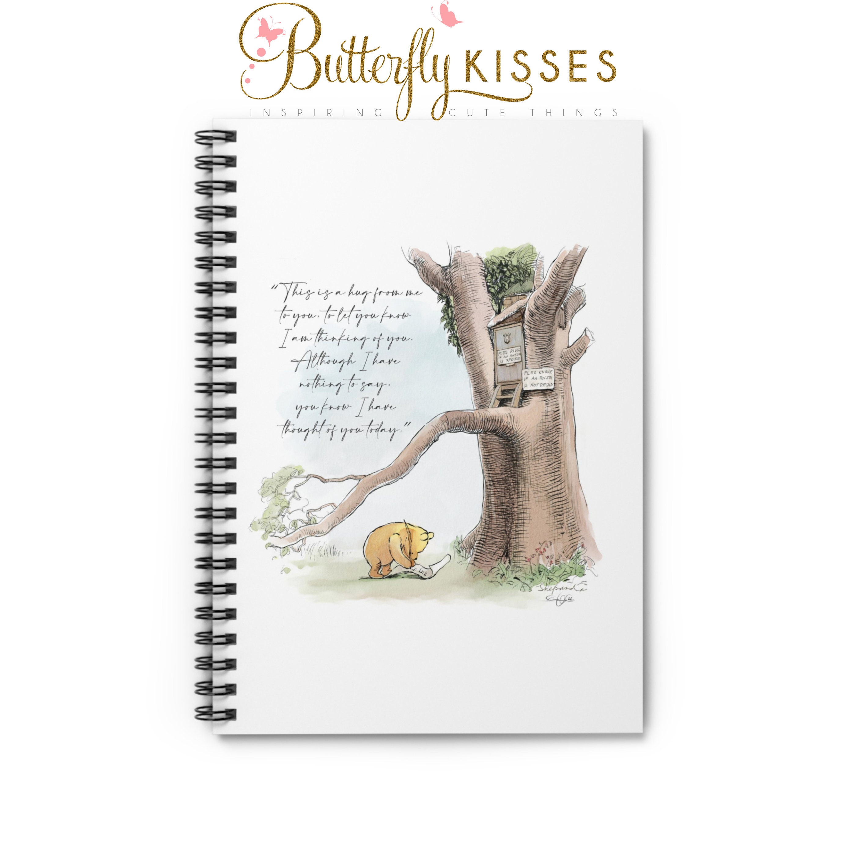 Classic Winnie the Pooh Spiral Notebook - Rule Lined-journaling-diary ...