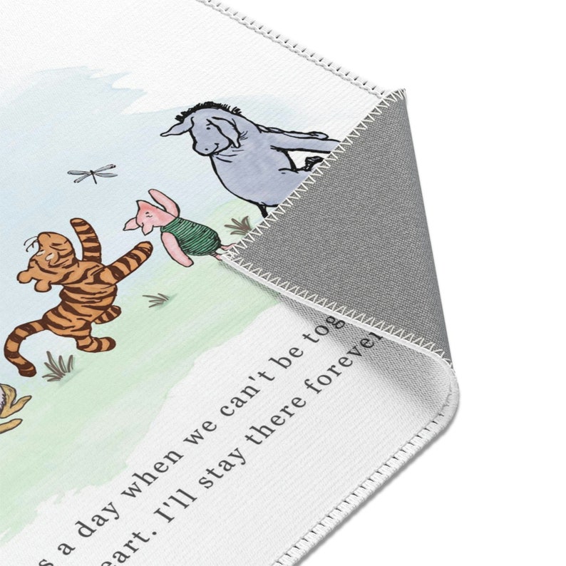 Classic Winnie the Pooh & Friends Nursery Area Rug With Caring