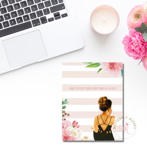 Printable Planner Cover- Brunette Woman-Messy Bun- Boss Lady