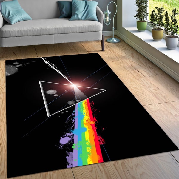 Kultiger Pink Floyd Rock Band Teppich - Waschbarer, rutschfester Wohnzimmerteppich, perfektes Geschenk für Musikliebhaber