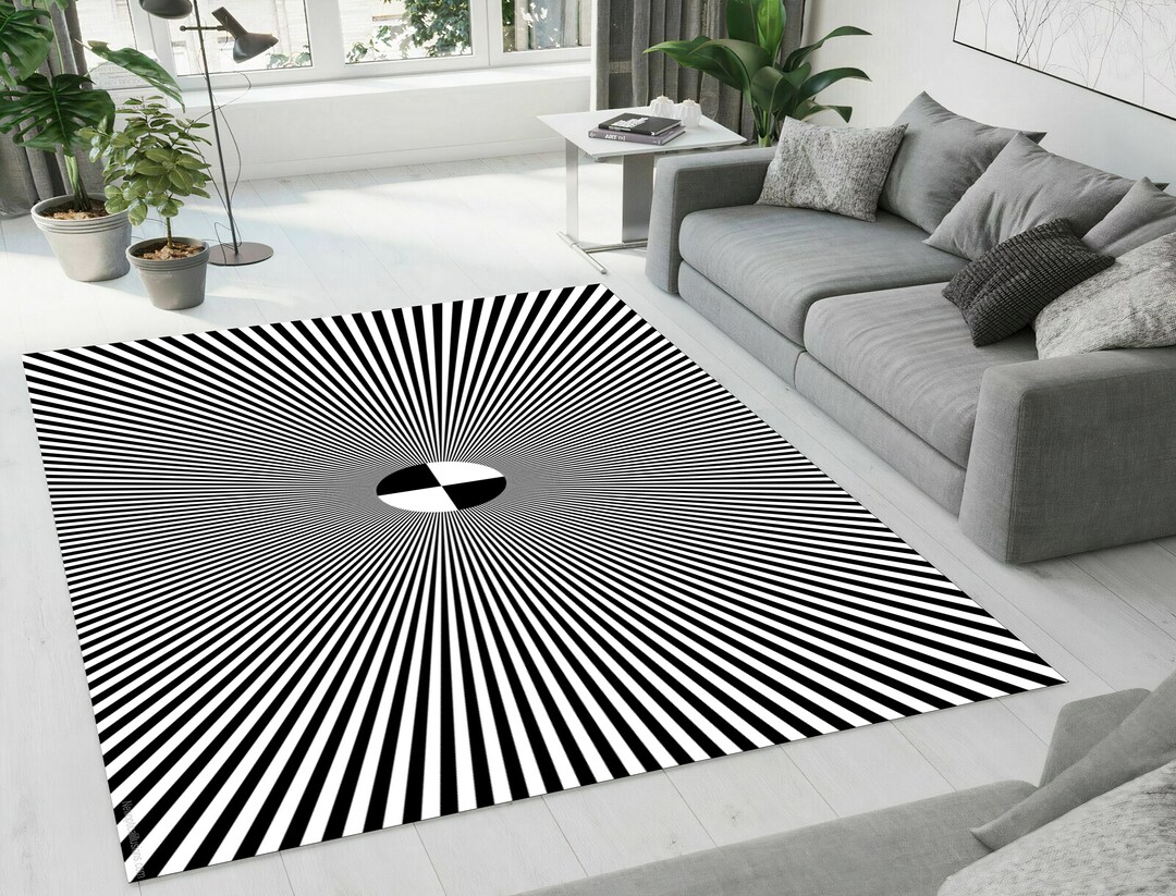 Vortex Rug, Optical Illusion Rug, 3D Vortex Illusion Rug, Rug for
