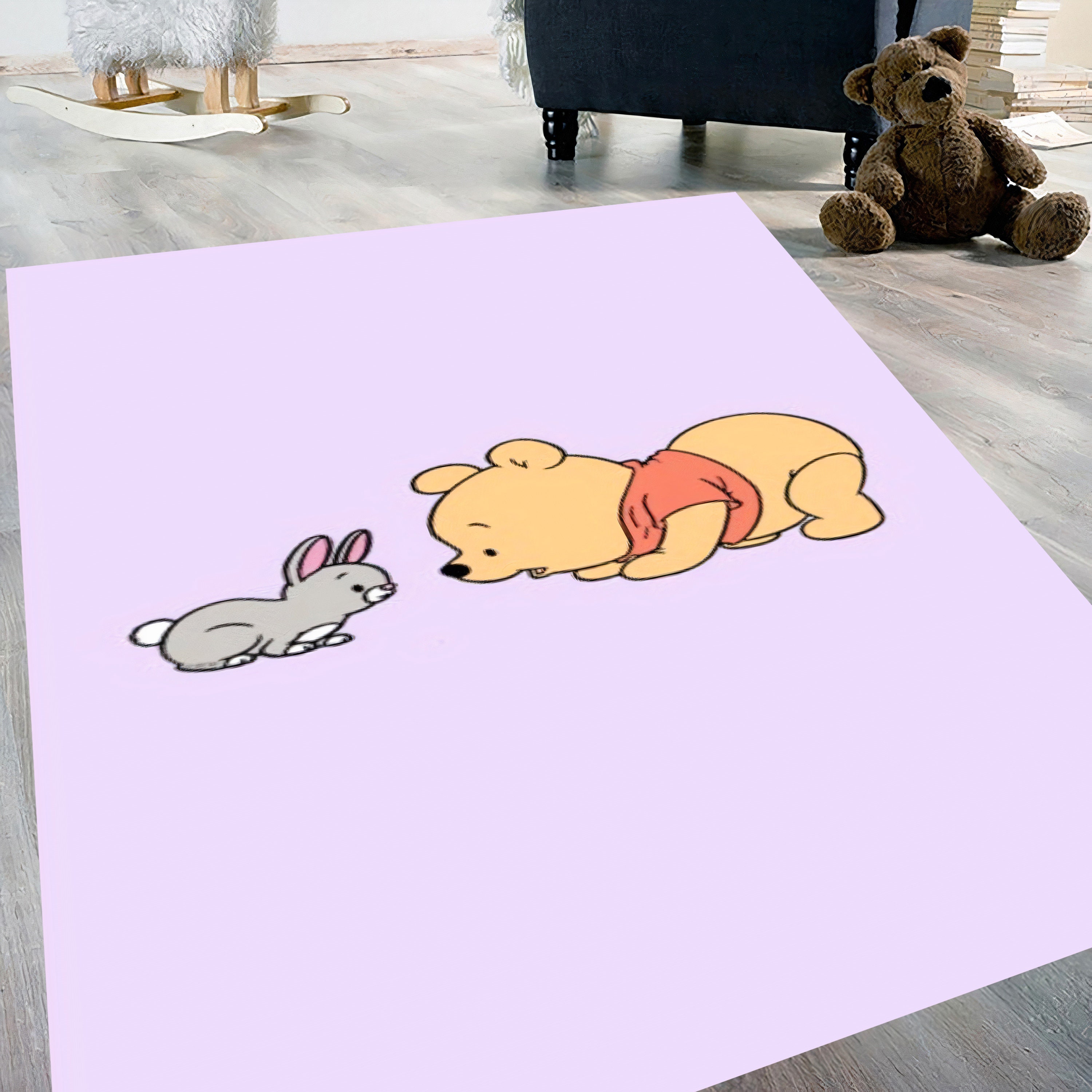 Winnie The Pooh, Winnie The Pooh Rug, Kids Room Rug, Nursery Rug, Cute ...