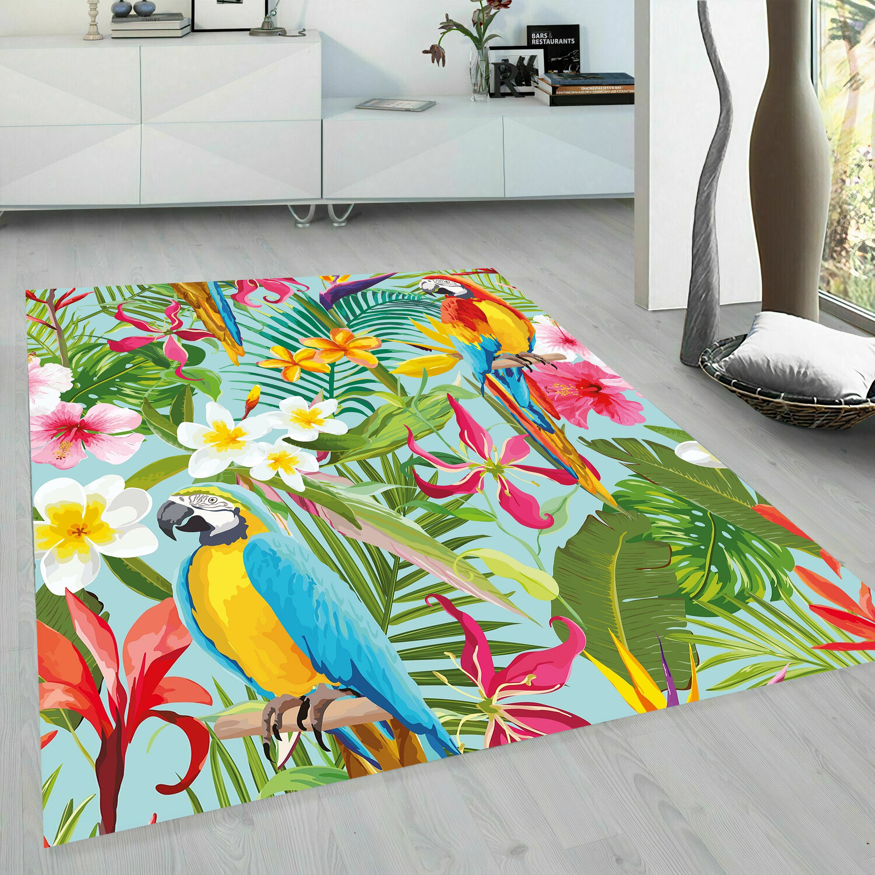 Discover Parrot Rug, Colorful Rug, Rug for Living Room, Rug for Bedroom, Modern Rug, Popular Rug