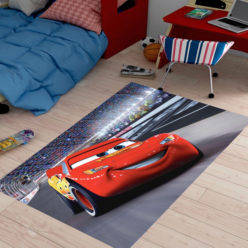 Lightning Mcqueen Rug, Cars Movie Rug, Kids Room Rug, Nursery Rug, Cute Rug, Girl Room Rug, Boy