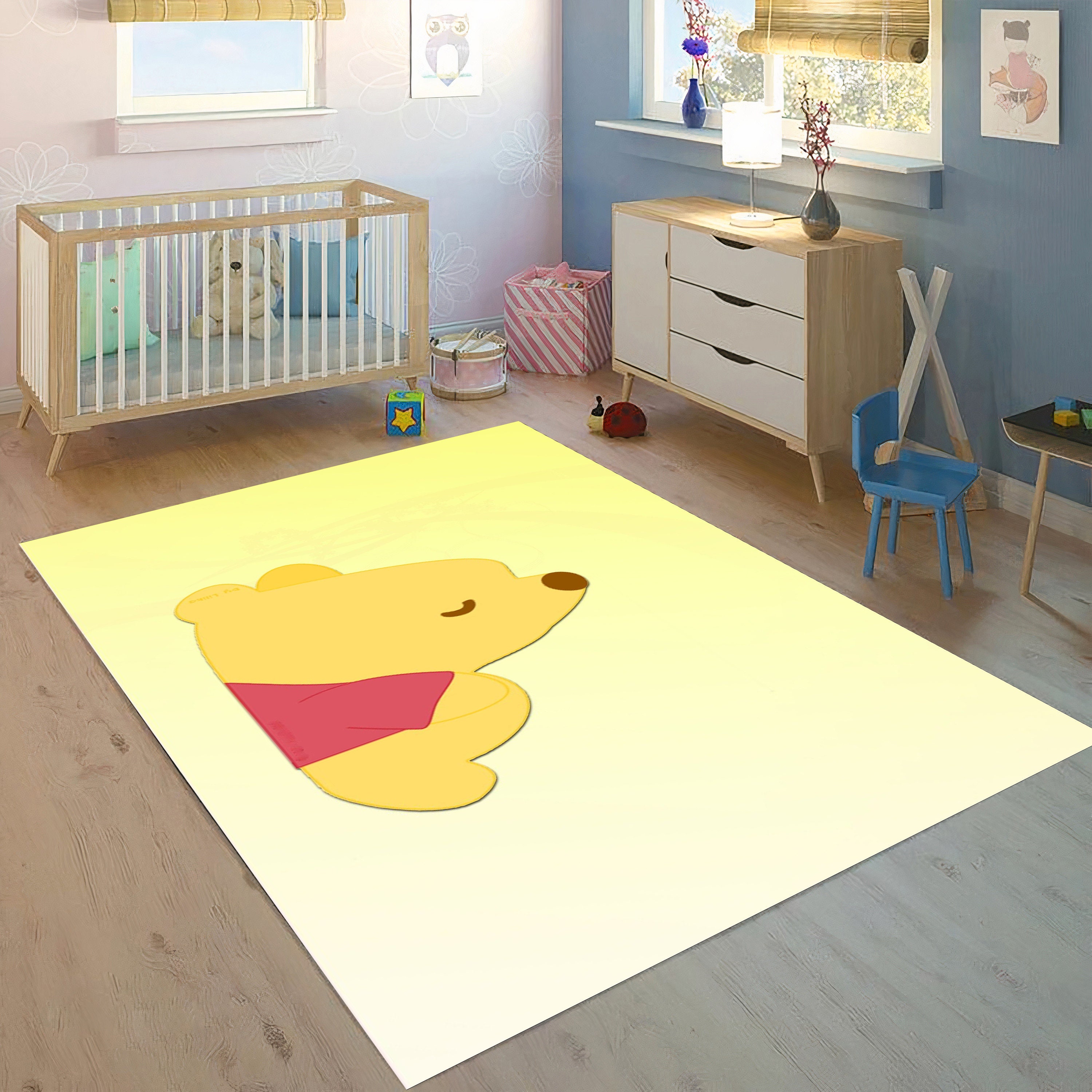 Winnie The Pooh, Winnie The Pooh Rug, Kids Room Rug, Nursery Rug, Cute