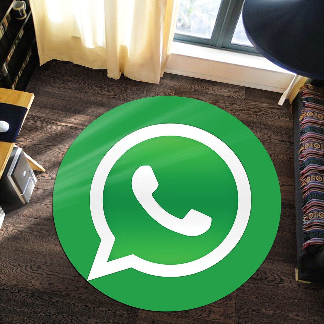 whatsapp-logo-rug-whatsapp-logo-round-rug-circle-rug-round-carpet