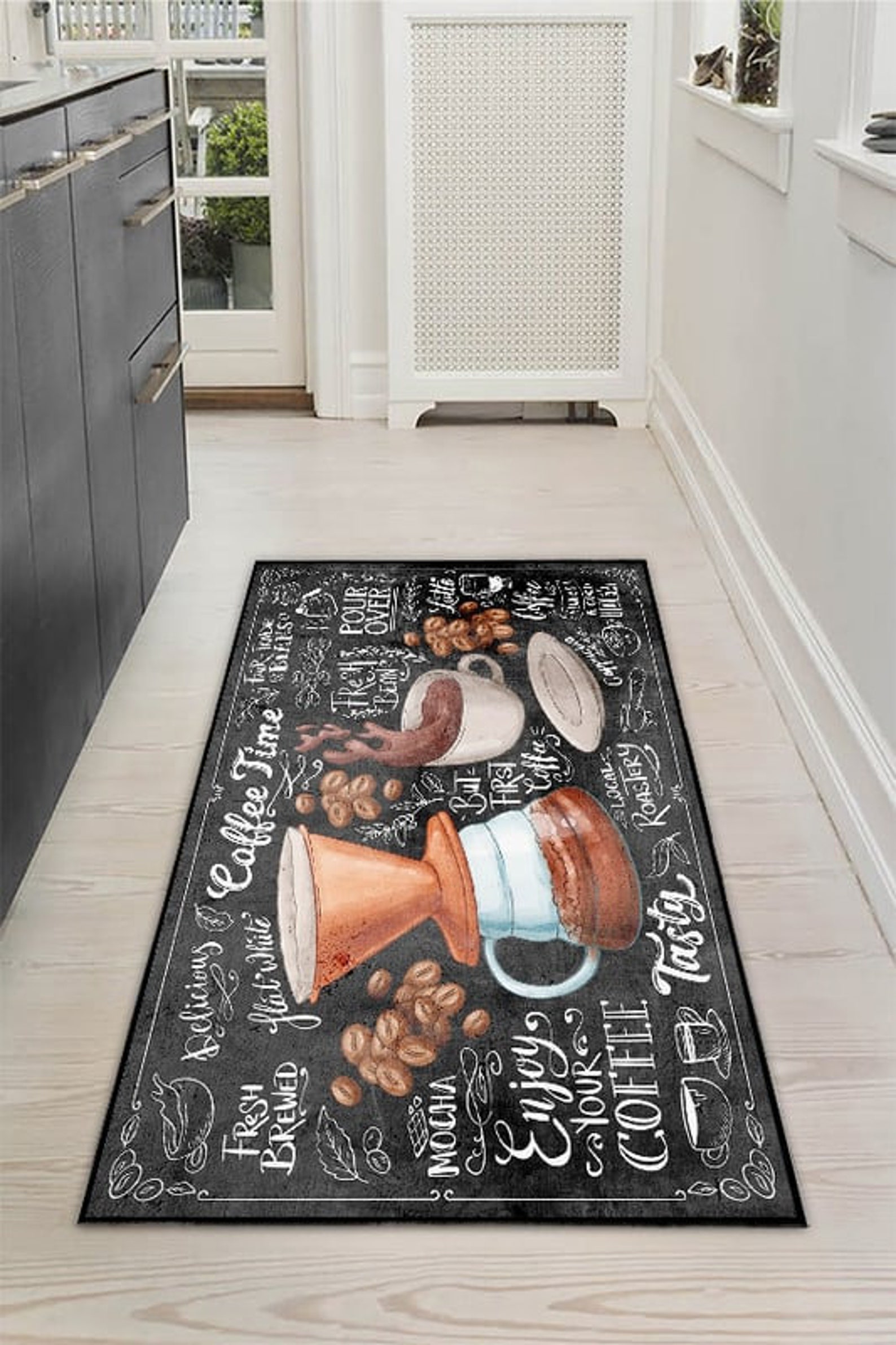 Coffee Style Rug Kitchen Rug Area Rug Modern Rug Popular Etsy